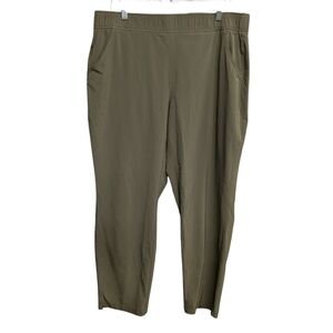 Eddie Bauer lightweight athletic green joggers elastic waistband XL